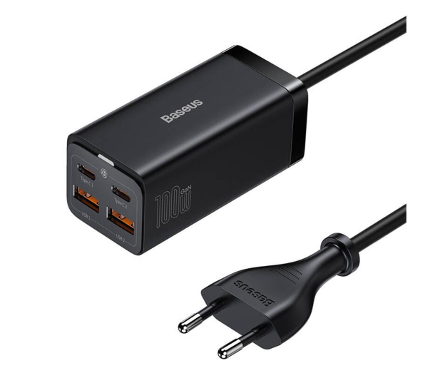 BASEUS Ładowarka sieciowa GaN3 Pro 2x USB-C 2x USB-A 100W CCGP000101 - 1195444 - zdjęcie